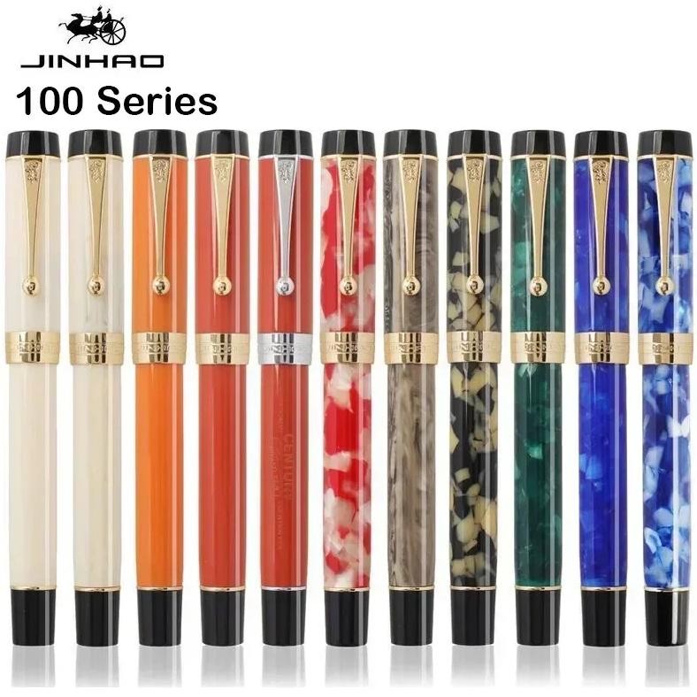 

Jinhao 100 Centennial Resin Fountain Pen Nib Fine 18Kgp Golden Clip Business Office Gift Pen Stationery School Supplies Pk 9019