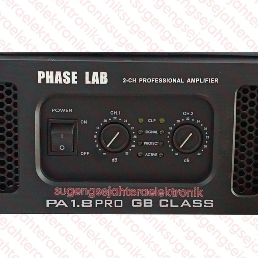As23 Power Amplifier Phaselab / Phase Lab Pa 1.8 Pro - 2 Channel Gb Class (Harga Sudah Termasuk Pack