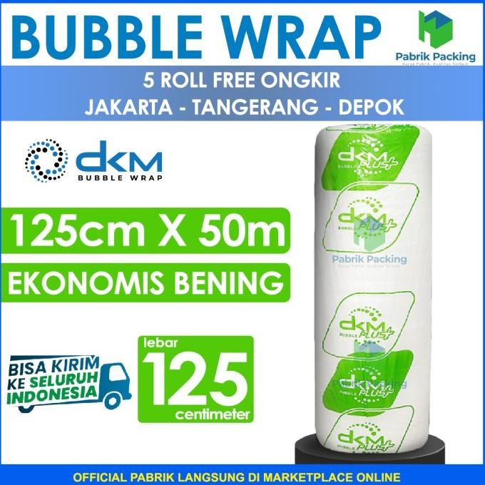 

tersedia plastik bubble wrap bening ekonomis 125 cm x 50 m delkomas termurah