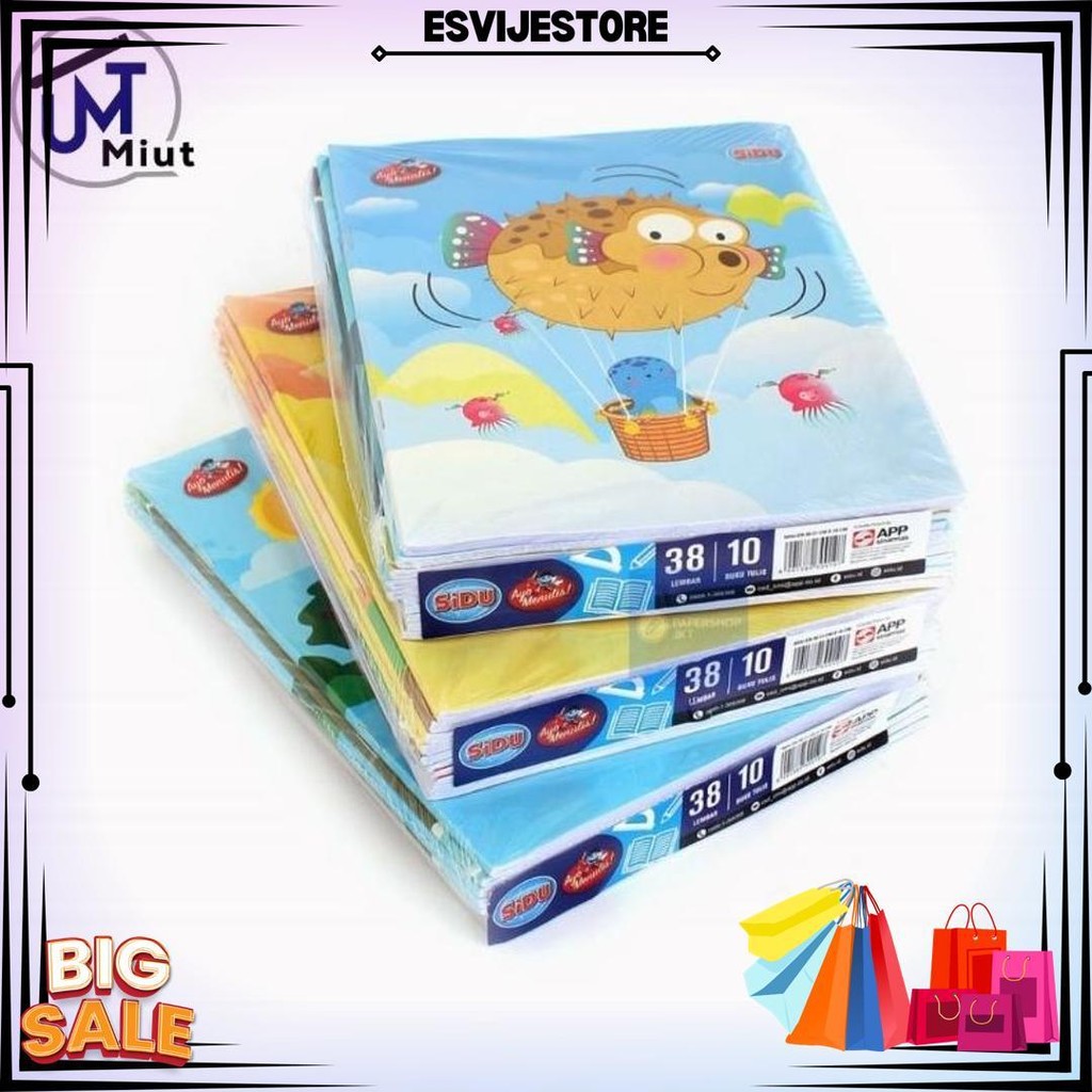 

Buku Tulis Sidu (Sinar Dunia) 1 Pak Isi 10, 38 Lembar D Terlaris