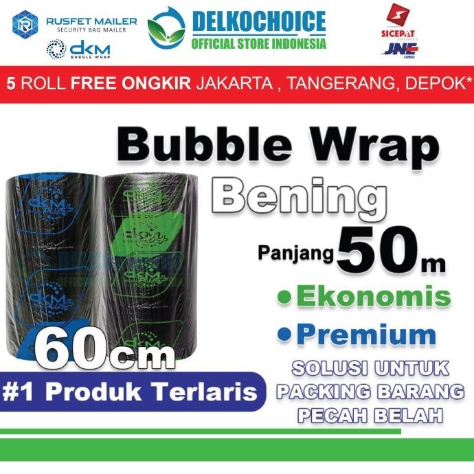 

tersedia plastik bubble wrap hitam 60cm x 50m bubblewrap dkmplus kargo / roll