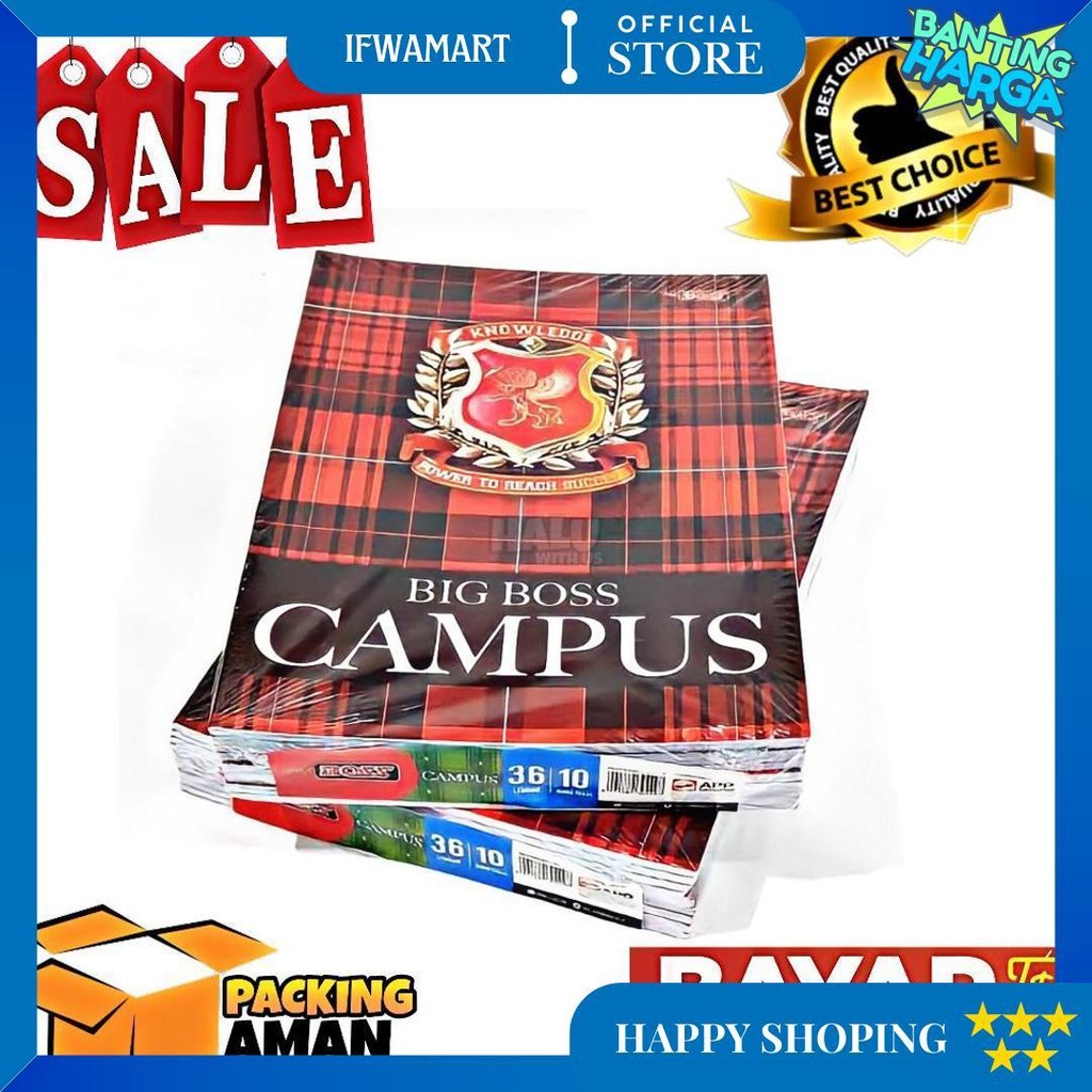 

(Bisa Cod) Promo 10 Pcs Buku Tulis Big Boss 36 Lembar Ukuran Boxy / Buku Catatan / Buku Sekolah D Gratis Ongkir