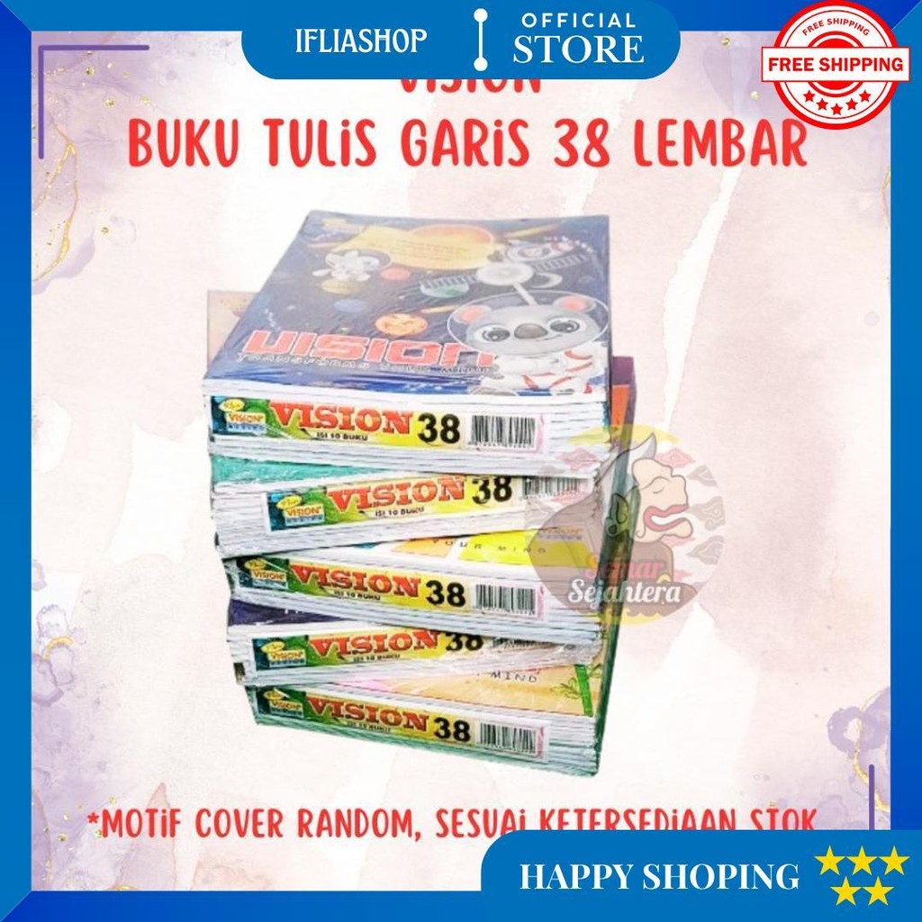 

[Pak] Buku Tulis Vision 38 Lembar (10 Pcs)^ D Termurah