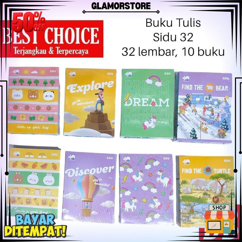

Buku Tulis Sidu 32 Lembar (10 Pcs) D Cod