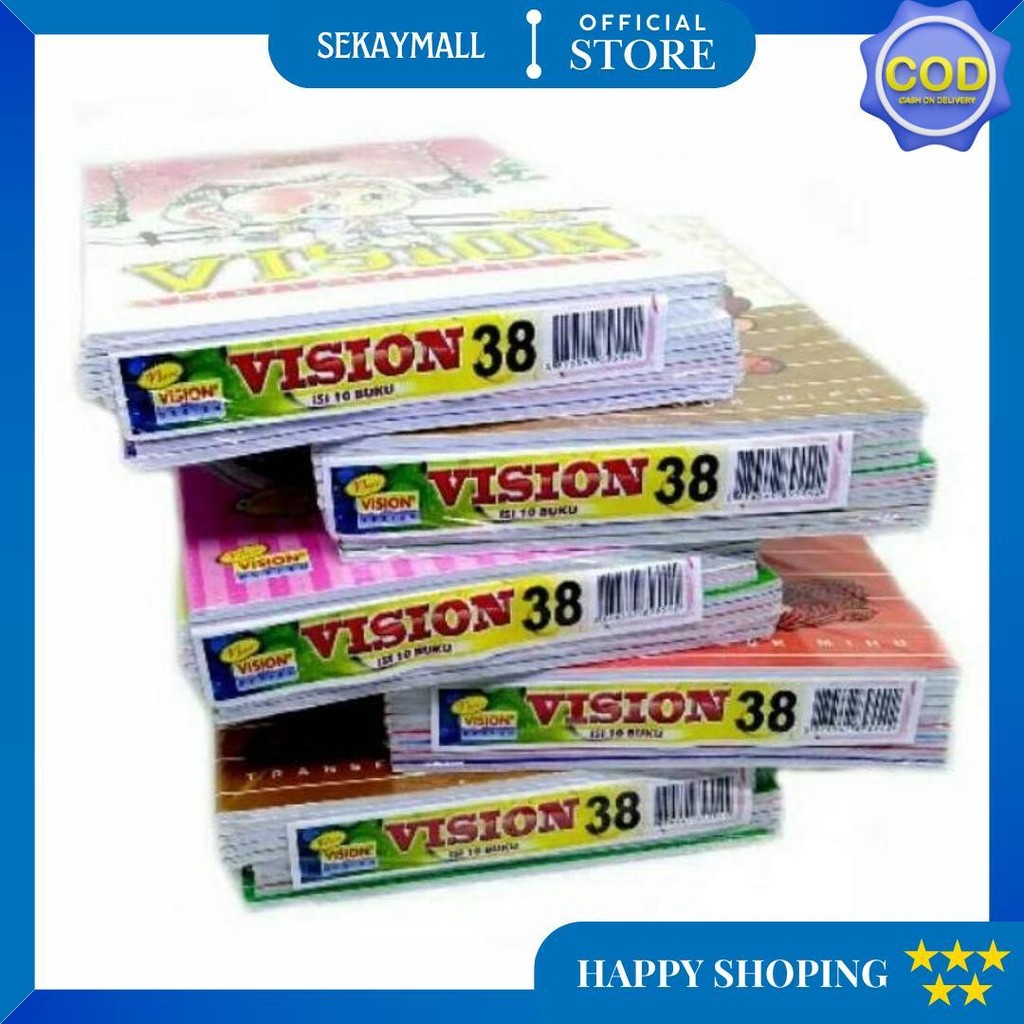 

Buku Tulis Vision 38 Lembar Per Pak Isi 10 Buku / 1 Pak 10 Buku Vision 38 Lembar D Best Seller