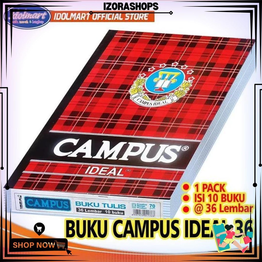 

Idolmart Buku Tulis Campus Ideal Isi 36 Lembar Surabaya D Promo 4.4