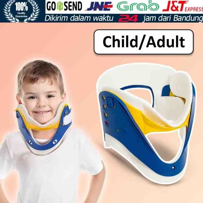 CERVICAL COLLAR 4IN1NECK BRACE PENYANGGA TERAPI MEDIS LEHER ANAK/DEWAS ORIGINAL DAN TERPERCAYA