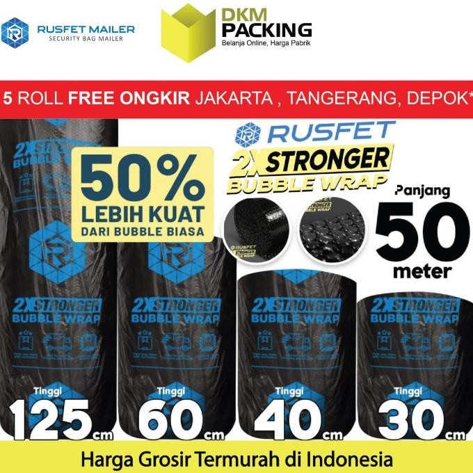 

tersedia plastik bubble wrap 50meter hitam rusfet bubblewrap buble packing roll