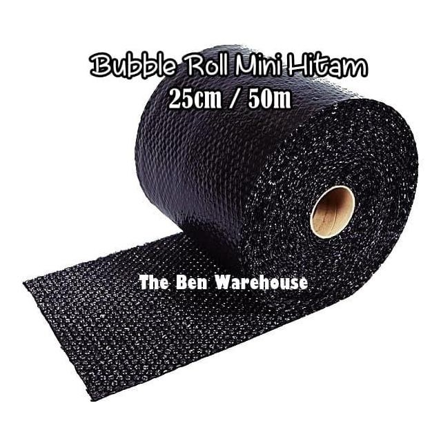 

tersedia bubble wrap hitam gulungan kecil mini 25cm/50m