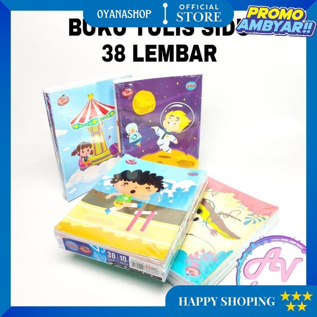 

Buku Tulis / Buku Tulis Sidu 38Lembar Isi 10Pcs / 1Pak Buku Tulis Sidu 38Lembar D Cod