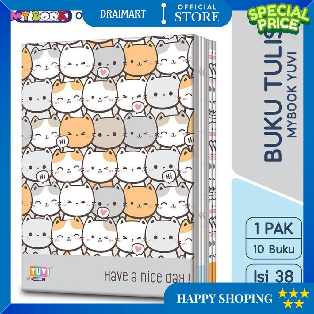 

My Book Yuvi Buku Tulis Cute 38 Lembar - 10 Buku D Sale