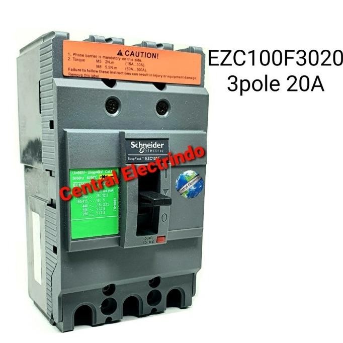 MCCB Schneider EZC100F 20A.