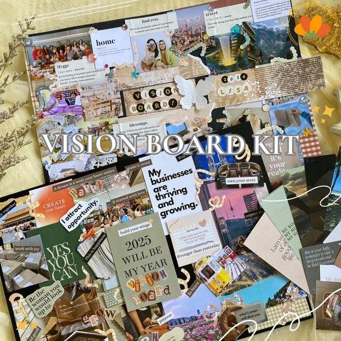 

Blooming Your Days Vision Board 2025 planner board papan rencana papan mimpi dream board scrapbooking journaling murah