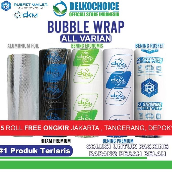 

tersedia plastik bubble wrap 125cm x 50meter dkm plus premium termurah roll