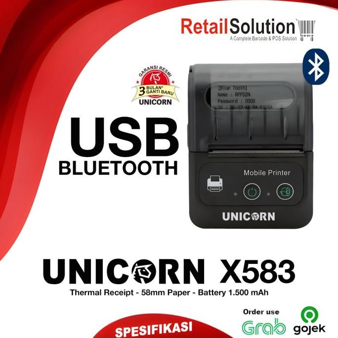 TERBARU - Printer Thermal Bluetooth RPP02N 58mm - X583 / X-583 / X 583