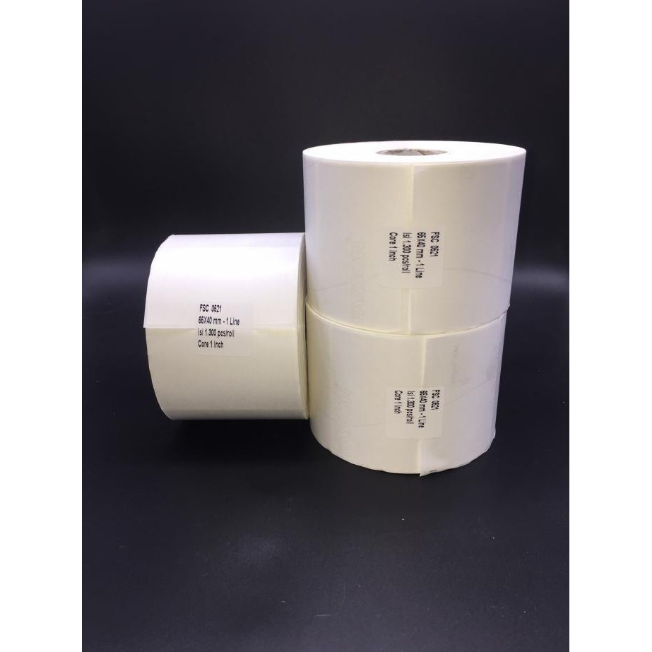 

LABEL THERMAL PREMIUM FASSON 65X40 MM isi 1.300 pcs MURAH PROMO murah