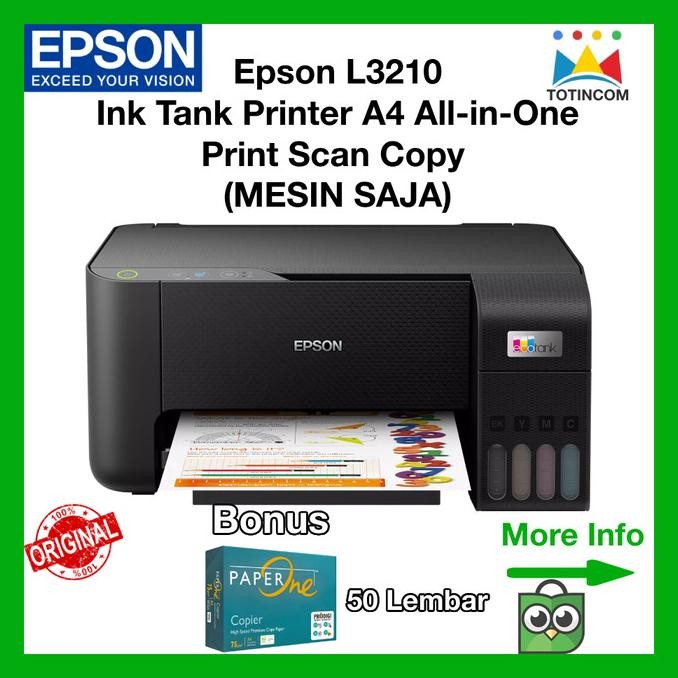 Printer Epson l3210 l 3210 Tanpa Tinta (mesin saja) 100% baru segel