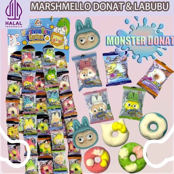 

Halal Marshmallow Donat LABUBU yang Lucu, 30 Buah per Kantong! Makanan Susu New
