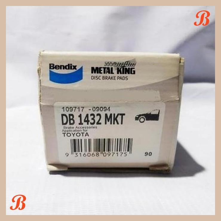[SMM] BENDIX KAMPAS REM DEPAN BRAKEPAD DB1432 MKT HD TOYOTA RAV-4 TAHUN 1998-2002, TOYOTA RAV-4 EFI 