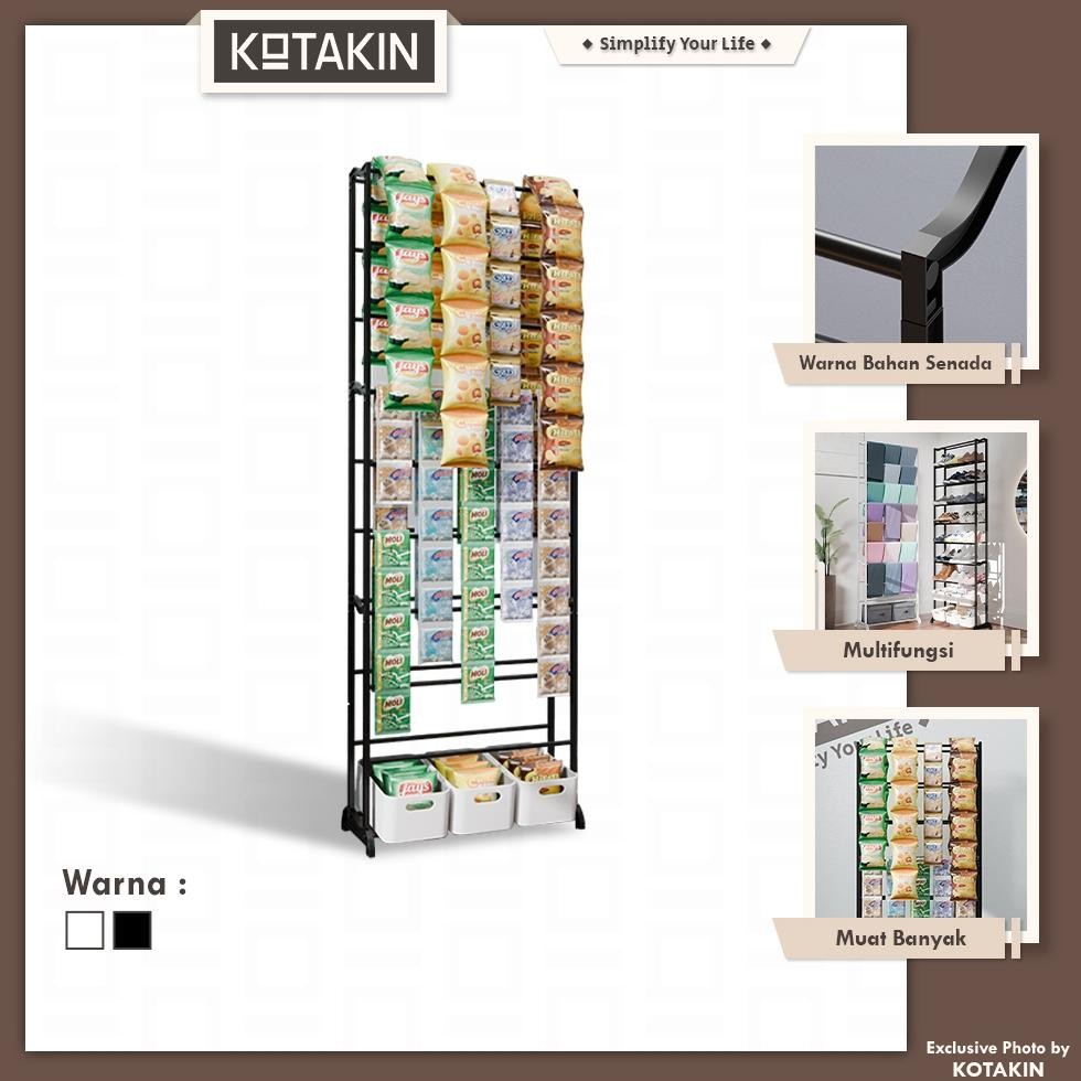 Rak Chiki Jualan Display Toko Jajan Susun Multi Layer Kokoh Tempat Dagangan Warung
