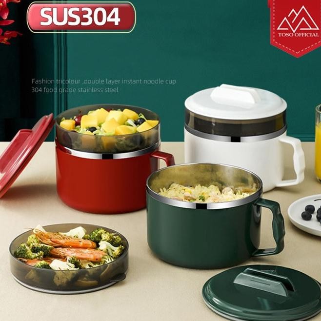 JAPANESE NOODLES BOWL KOTAK MAKAN MANGKOK LUNCH BOX STAINLESS 1500ML