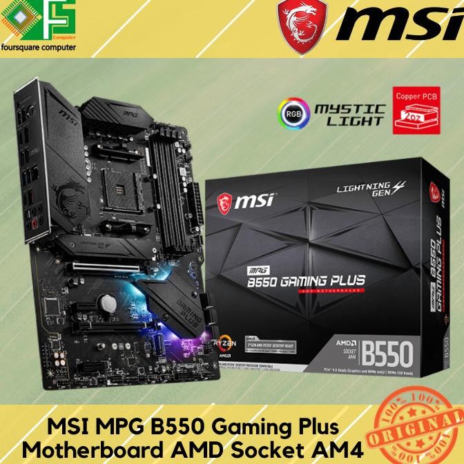 TERBARU - Motherboard MSI MPG B550 GAMING PLUS Ryzen AM4 ATX / MSI MPG B550