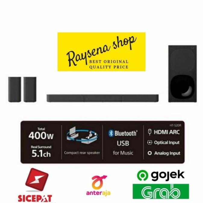 Promo Sony Ht-S20R Soundbar 5.1Ch 400W + Rear Speaker Sound Bar Hts20R Hts20