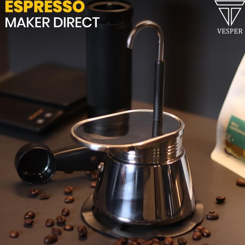 Veper Epreo Coffee Maer Direct Moa Pot Alat Opi Maer Tainle Teel