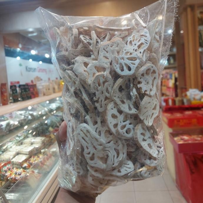 

TERBARU - lian ou jie 500g dried lotus root slice akar teratai iris