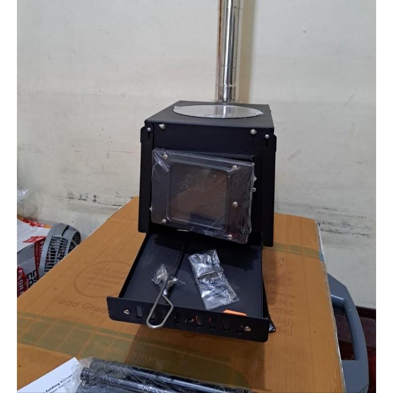 Kompor Campimg Tungku Kayu Bakar Penghangat Portable Cerobong Original Dan Terpercaya