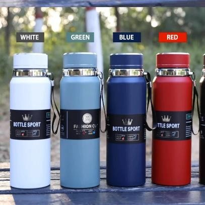 Botol Air Olahraga Ukuran 800Ml Termos Air Panas / Dingin Besar Anti Tumpah Wb3 Murah