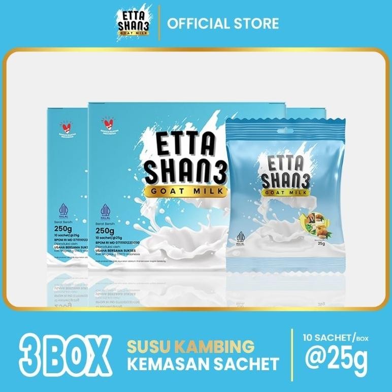

ETTASHANE SUSU KAMBING ETAWA PAKET 3 BOX AMPUH JAGA KESEHATAN KELUARGA