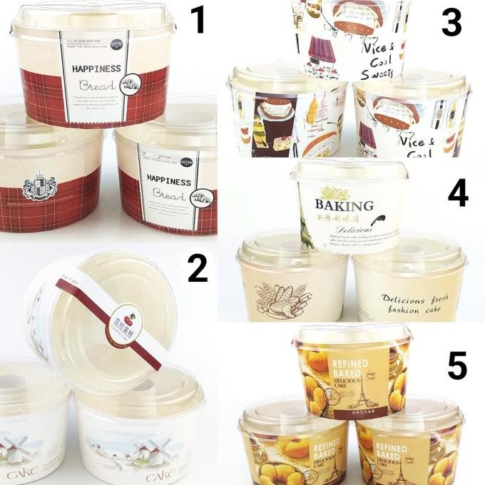 10Pcs Paper Cup Chiffon Loyang Chiffon Kertas Cup Case Chiffon Tutup