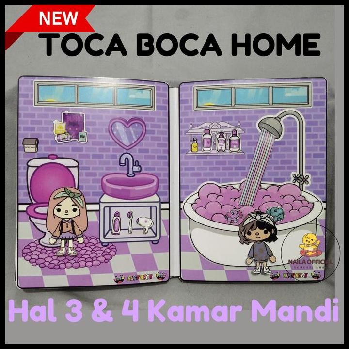 Toca Life World Purple House In Quiet Busy Book Mainan Edukasi Anak Bongkar Pasang Sendiri Paper Dol