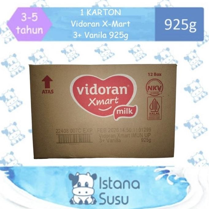 Promo Karton Vidoran Xmart 1+ / 3+ / 5+ Vanila Madu 925G Susu Formula