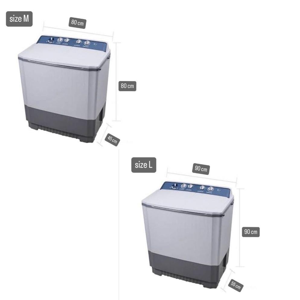 sarung cover mesin cuci 2 tabung / penutup pelindung mesin cuci 2 tabung