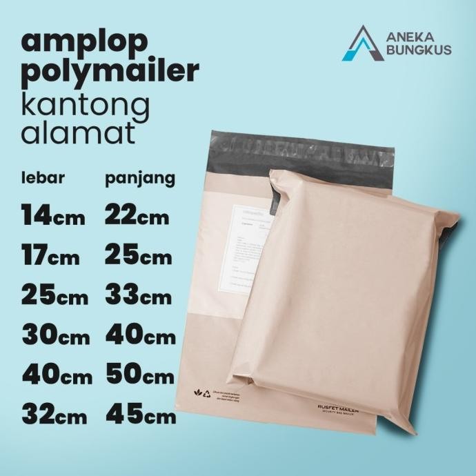 Amplop Plastik Polymailer Kantong Alamat Plastik Packing Polos Olshop Original