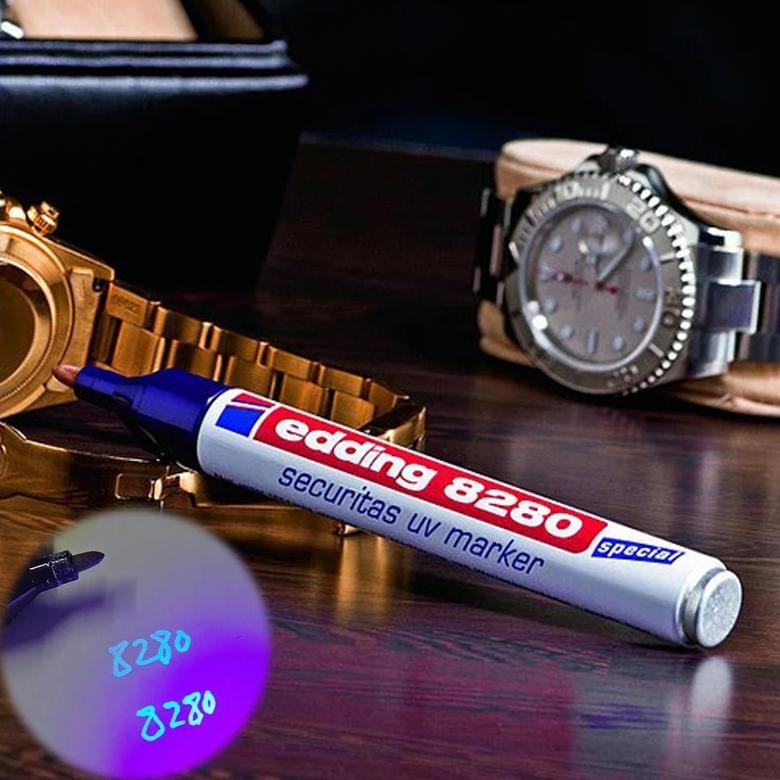 

Edding 8280 Highlighter Pen Oily Uv Pro Invisible Pen 1Mm Permanent Ink Securitas Uv Markers Highlight For Detective/Game/Card