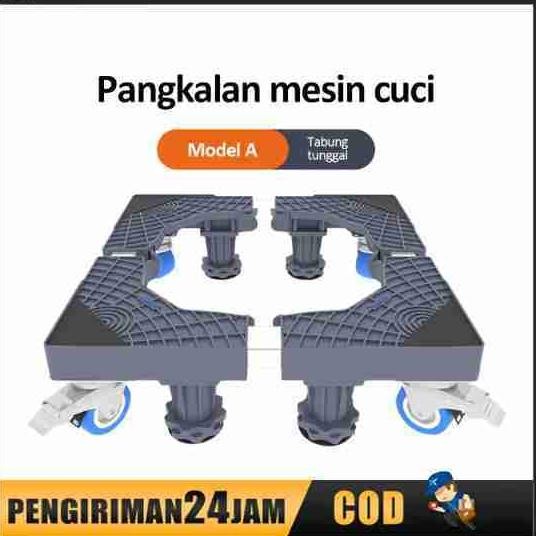 IDEELAB Alas Mesin Cuci Dan Alas Kulkas Tahan Karat Yang Dapat Diatur, Rem Mesin Cuci, Roda Kulkas, 