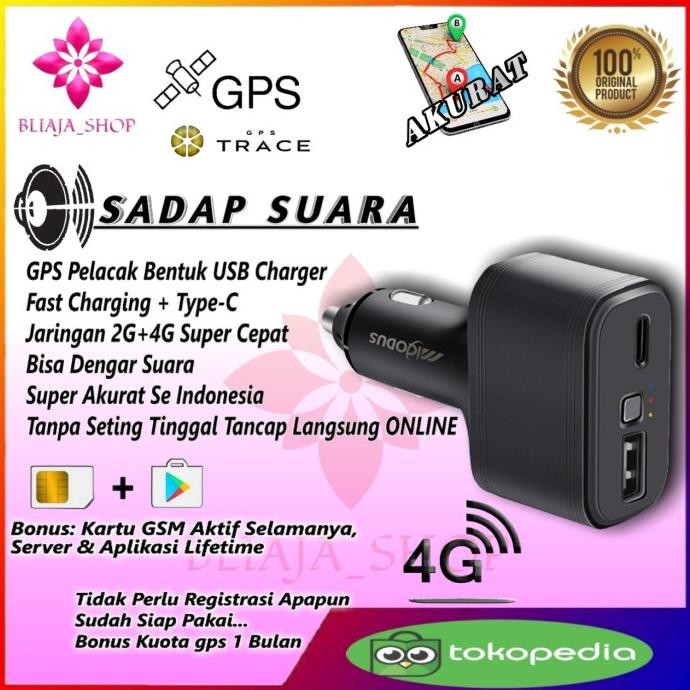 GPS MOBIL PELACAK TRACKER MINI SADAP SUARA CAR CHARGER ANTI MALING