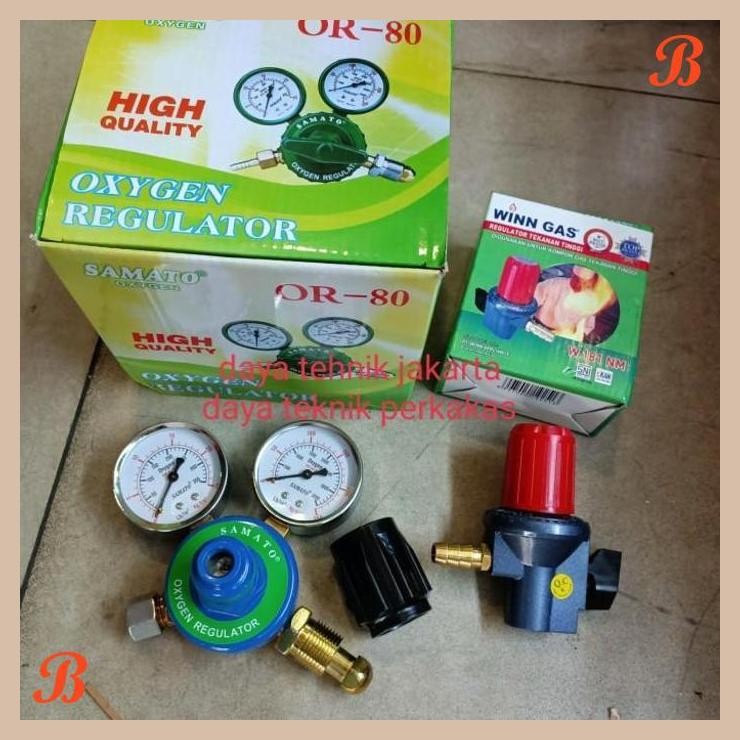 [DYT] REGULATO OKSIGEN DAN LPG WINN GAS 2PCS - 1 SET REGULATOR LAS POTONG