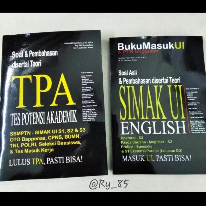 [Bestseller] Buku Soal&Pembahasan Disertai Teori Simak Ui S-1 S-2 S-3 Tpa & English