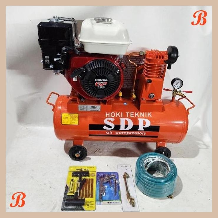 [HKT] MESIN KOMPRESOR BENSIN SDP 1/4 HP & PENGGERAK HONDA