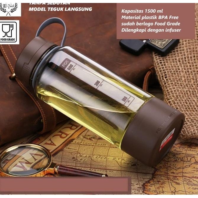 BOTOL AIR MINUM INFUSER BPA FREE FGA 1000 ML STOK TERBATAS
