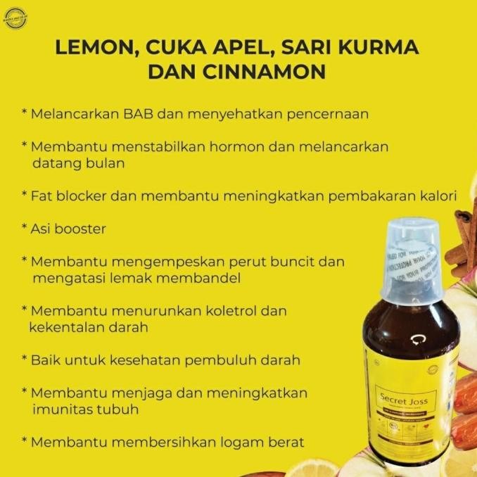 

STOK TERBATAS SECRET JOSS | JUICE LEMON CUKA APEL | RAKKA AND LILAC