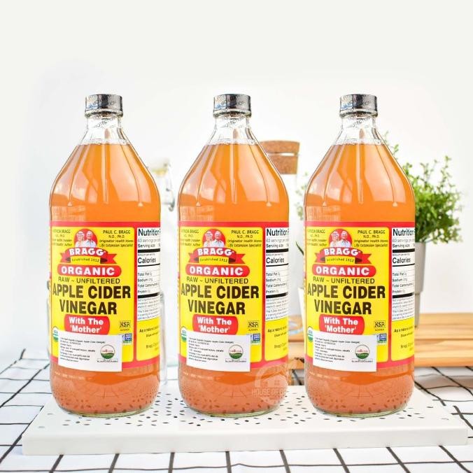 

STOK TERBATAS BRAGG APPLE CIDER VINEGAR 946 ML PACK OF 3 CUKA APEL CUKAAPEL HALAL