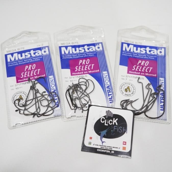 Promo WORM HOOK / Kail Pancing Softlure Mustad PRO SELECT Mega Bait 37177NP
