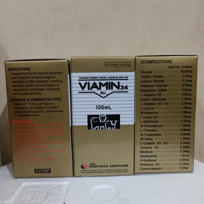 TERMURAH - Viamin 34 Inj 100Ml Mulivitamin / Vitamin