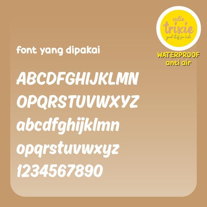 

ready Sticker label nama anak waterproof Capybara murah