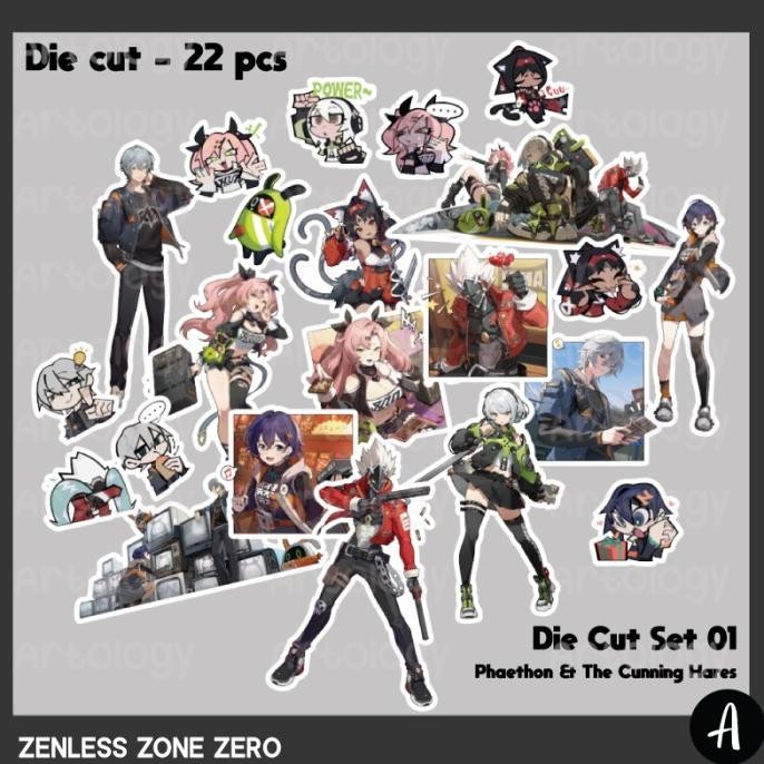 

ready Set Sticker Zenless Zone Zero ZZZ - Belle Wise Nicole Anby Nekomata Billy Ben Anton Zhu Yuan Burnice Piper Bangboo murah